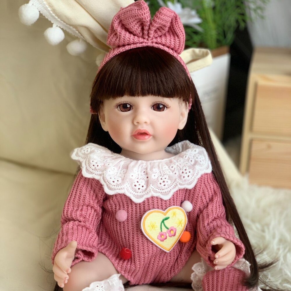 18 Inches Babylistic Soft Silicone Vinyl Reborn Doll very realistic hair eyes